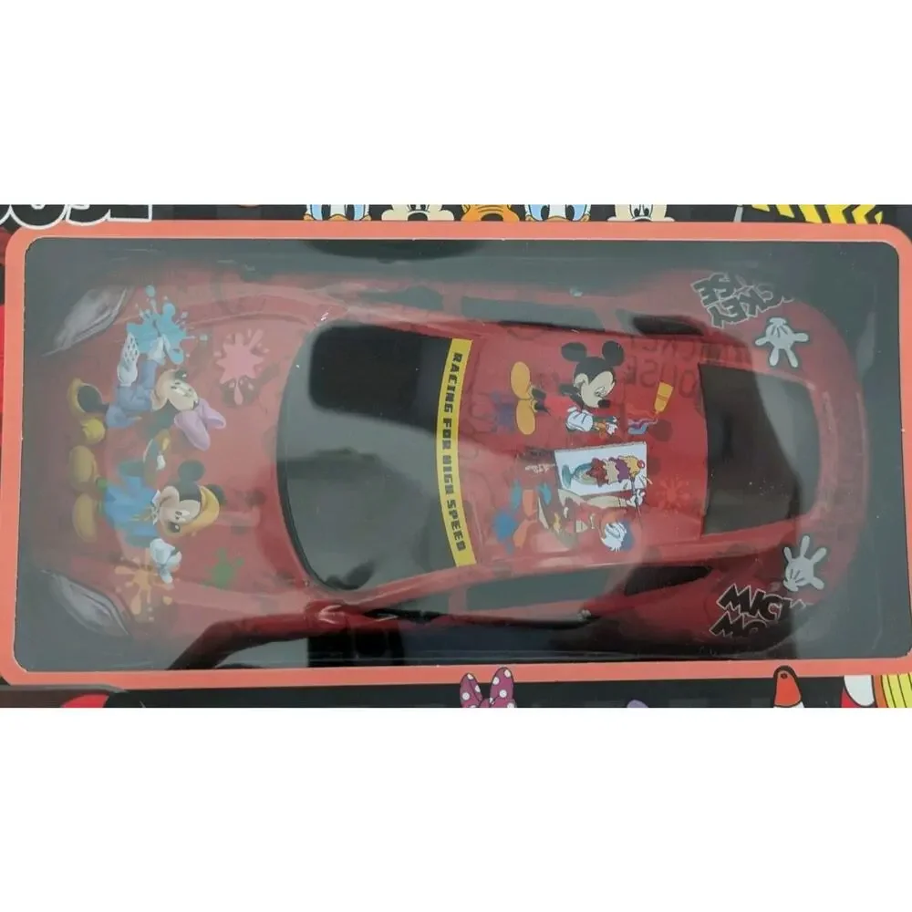 Mickey Mouse Die Cast Car New In Package. 6 Inches Long Unique 1/32 Scale Disney